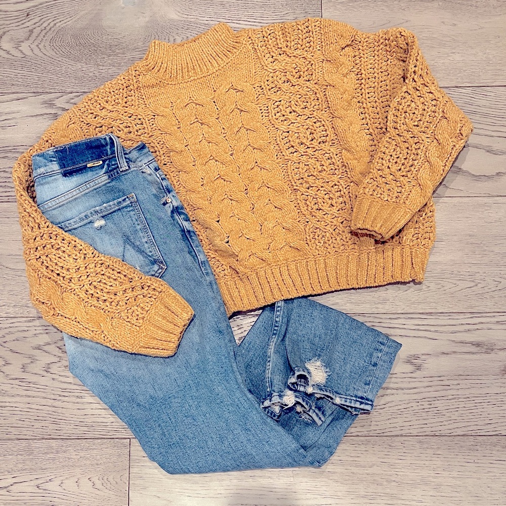 POL (nwt) Mock Neck Ribbed Sweater